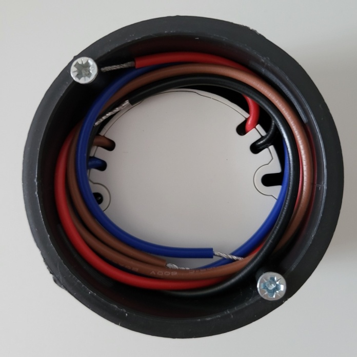 Rysunek techniczny zasilacza LED puszkowego MW Power AF30W12V